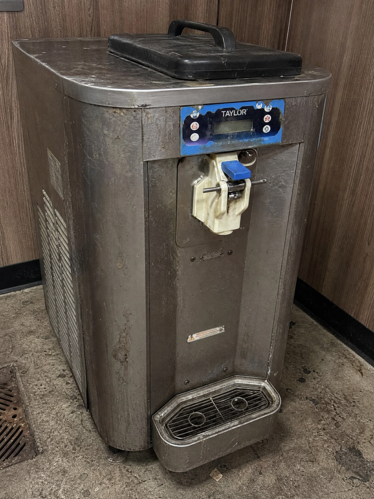Taylor commercial soft serve machine removed during a restaurant equipment cleanout by Junk Nurse in the Fox Valley IL area